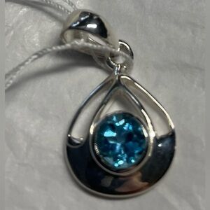 Blue topaz pendant